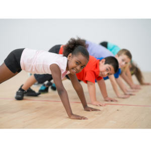 kids doing pushups