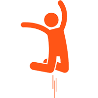 stick man leaping